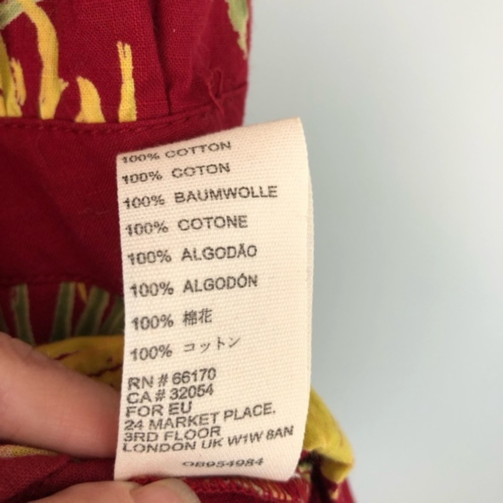 New Free People Malibu Romper Tropical Maroon Small - Picture 9 of 10